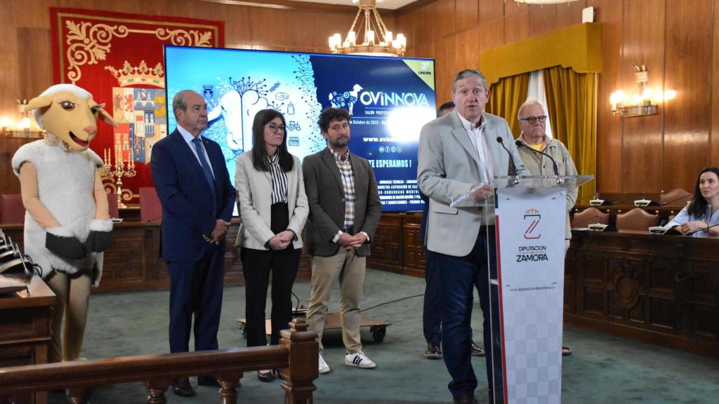 Javier Faúndez, durante la presentación de Ovinova, el salón profesional del ovino
