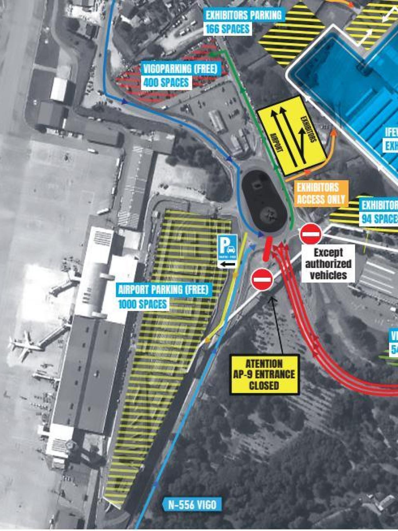 Mapa aparcamientos para Feria de Conxemar