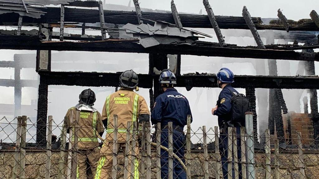 Imagen del incendio en las termas de A Chavasqueira.