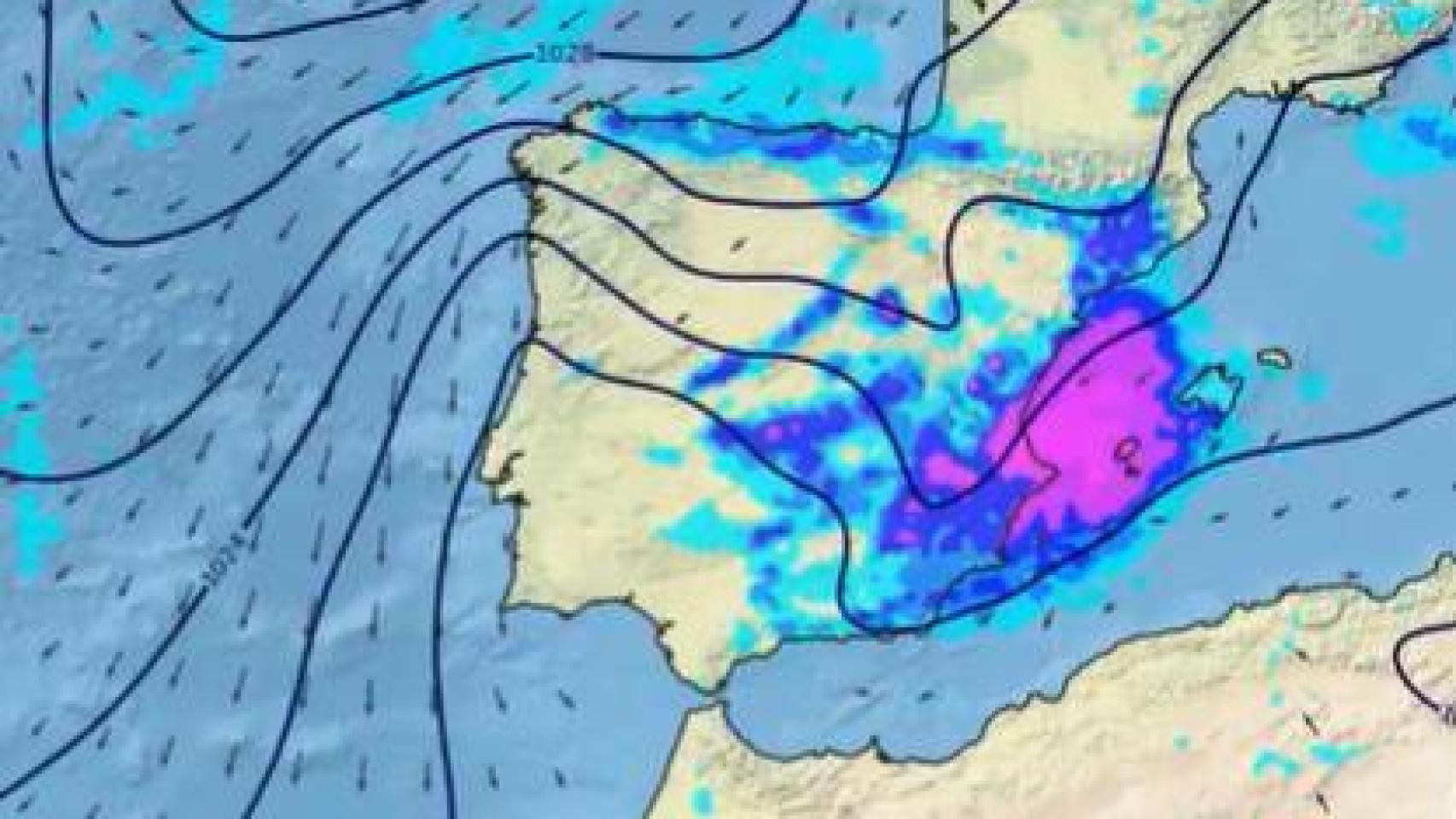 Pronóstico de la AEMET para este jueves.
