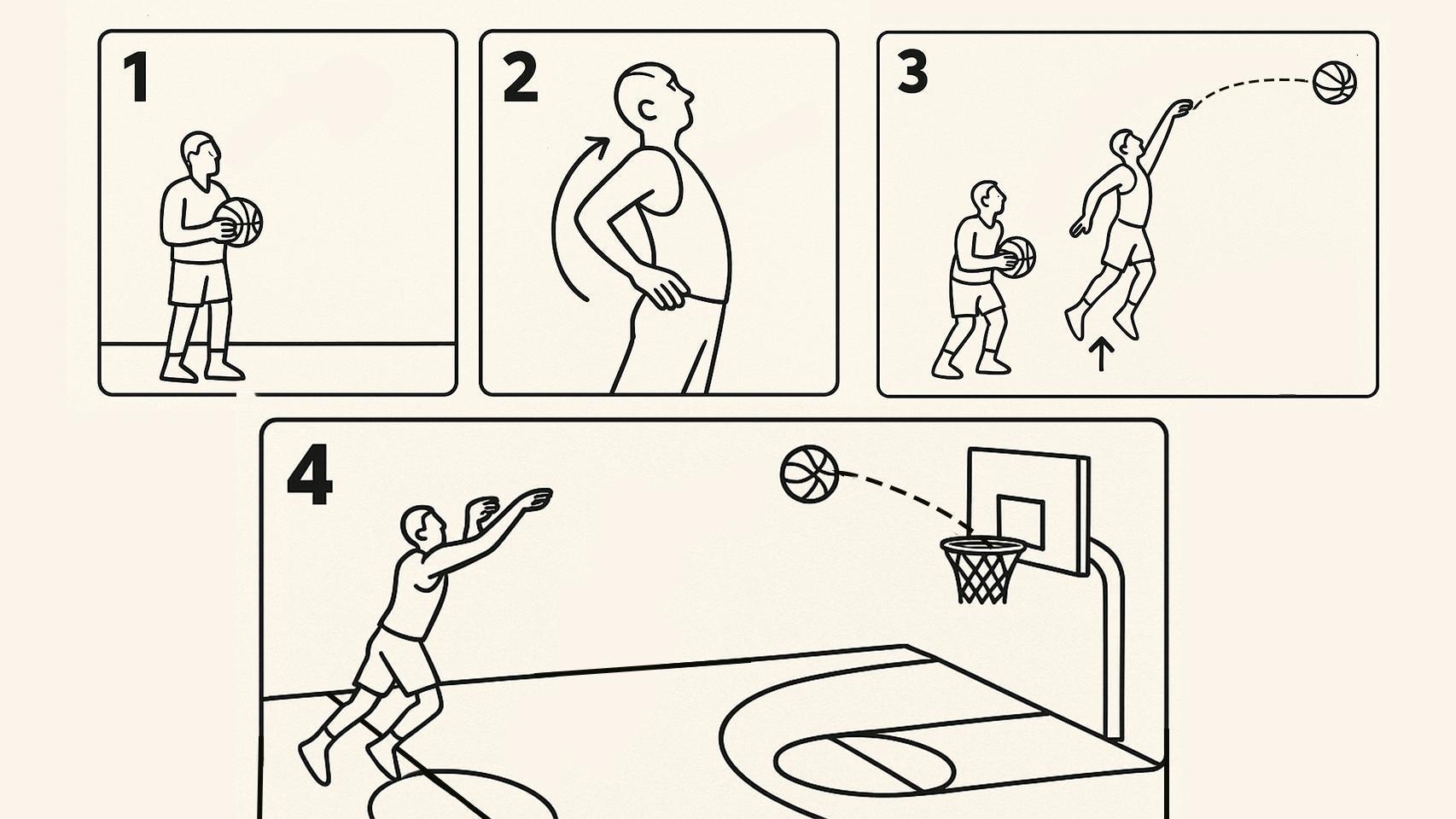 El arte de meter una canasta desde el medio campo