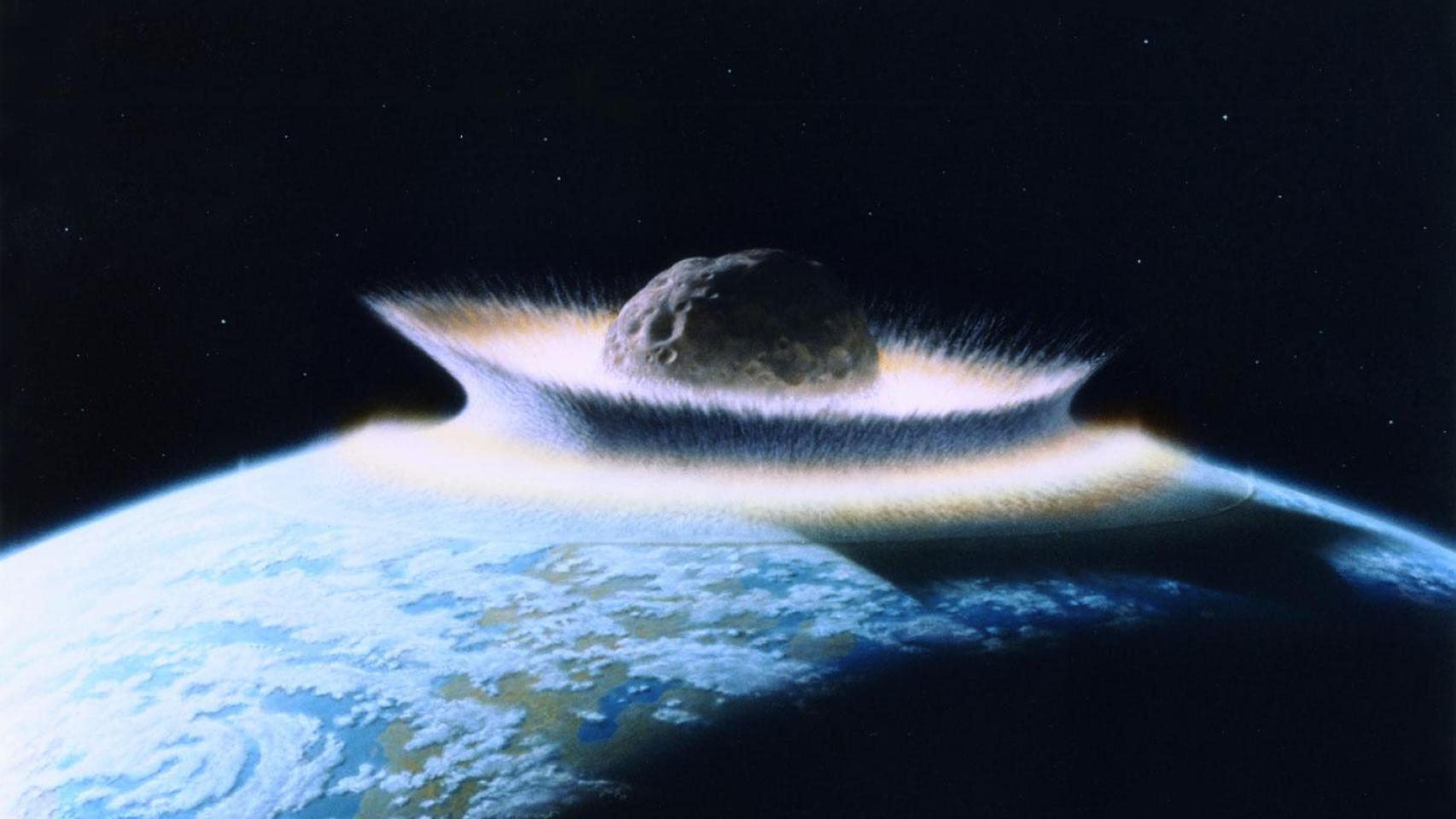 Un meteorito de unos 10 kilómetros de diámetro impactó contra la tierra hace 66 millones de años. Foto: NASA / Don Davis