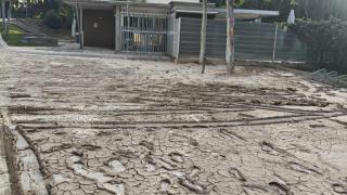 Así se encuentra el polideportivo de Cadrete una semana después de las tormentas