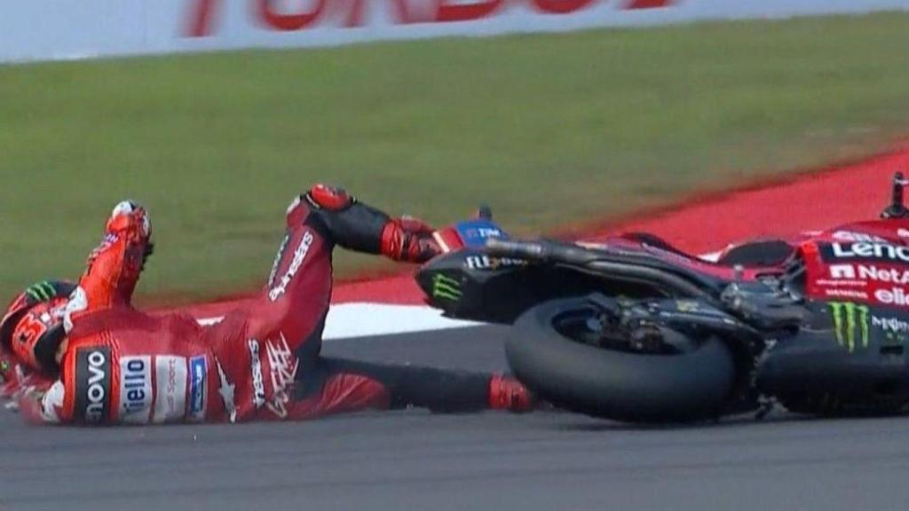 La caída de Marc Márquez en Indonesia.