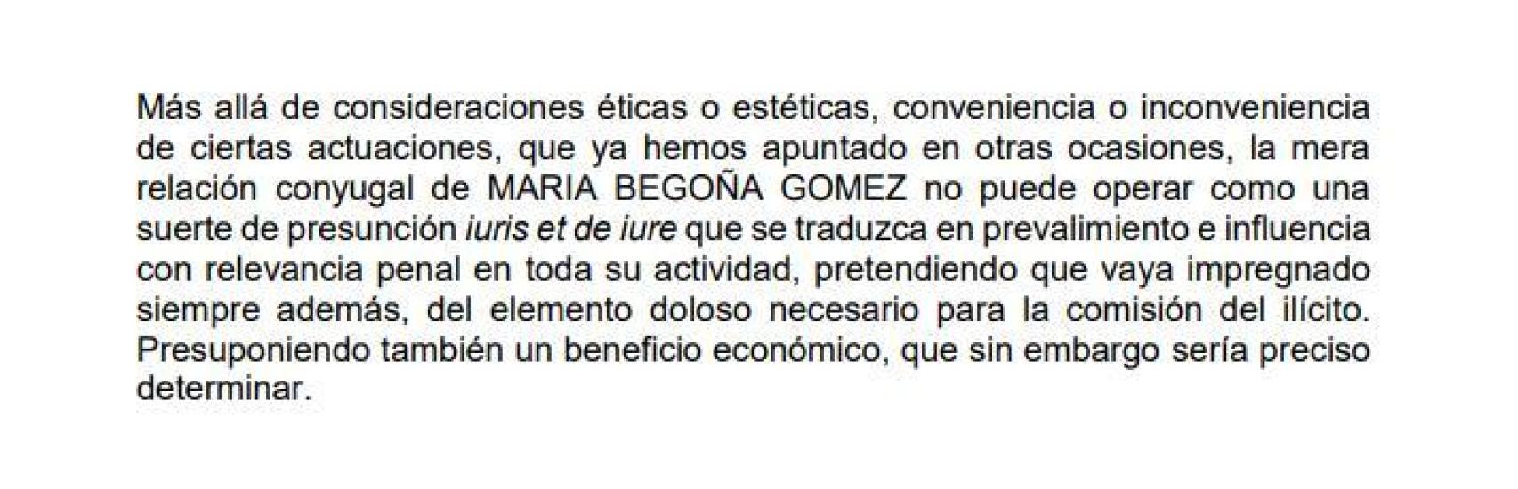 Fragmento del escrito de Fiscalía.