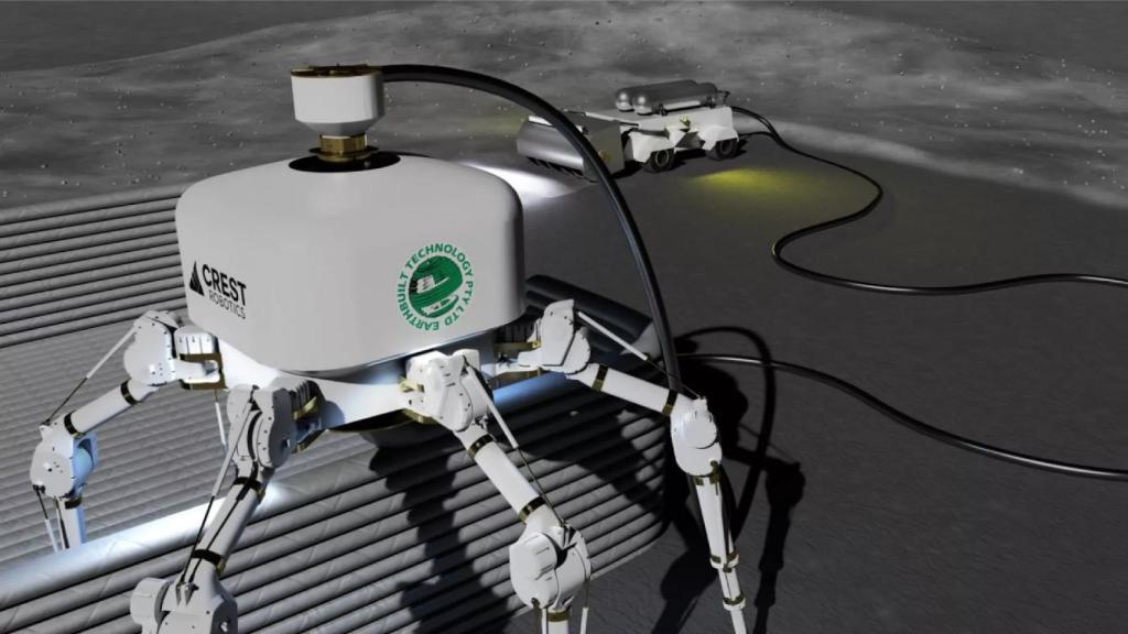 El robot Charlotte en un entorno lunar