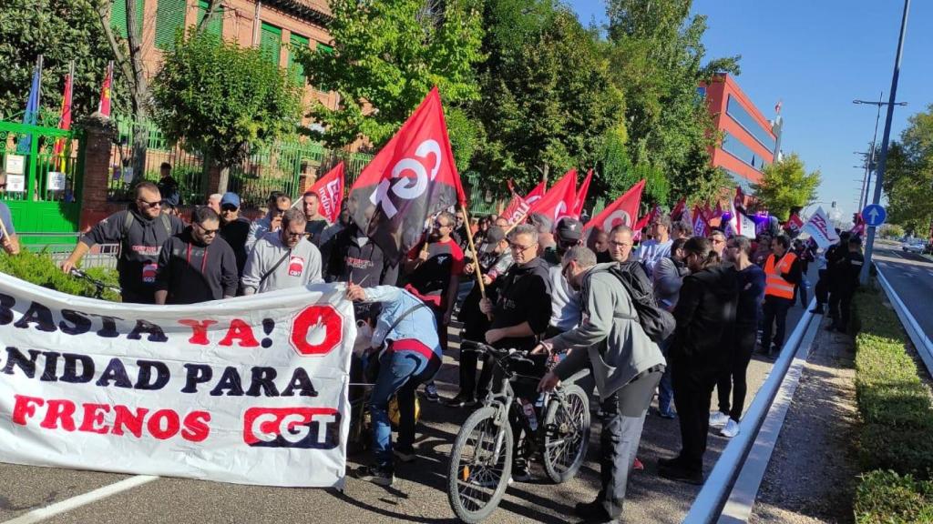 Imagen de una manifestación de los trabajadores de Frenos y Conjuntos