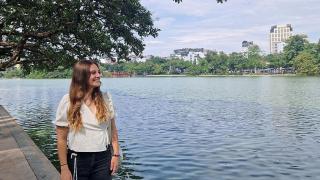 Silvia Martínez, de voluntaria en Hanói, la capital de Vietnam