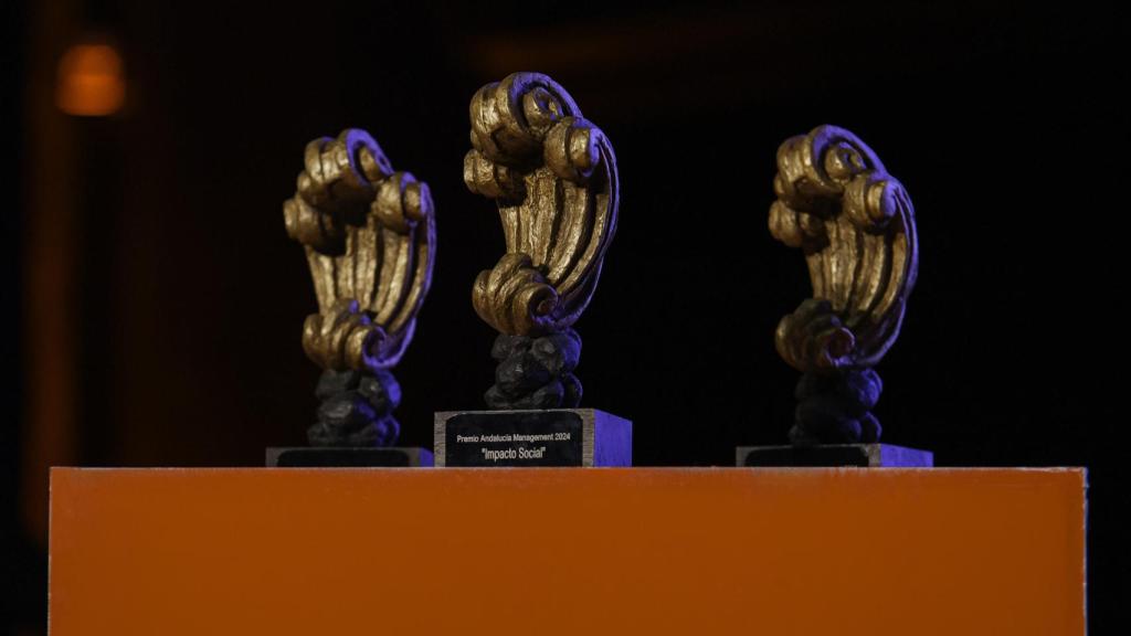 Vista de los tres premios.