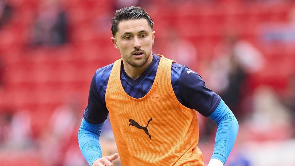 Facundo Garcés, antes de jugar un partido con el Alavés.