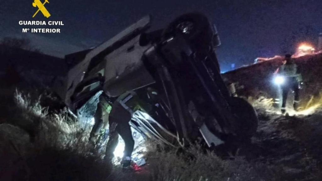 Vuelco del camión en Candasnos