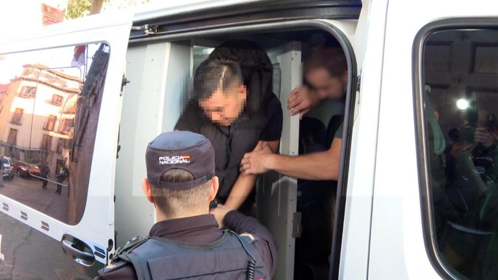 El acusado a su llegada a la Audiencia Provincial de Toledo.