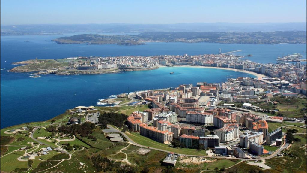 A Coruña, en una imagen aérea.