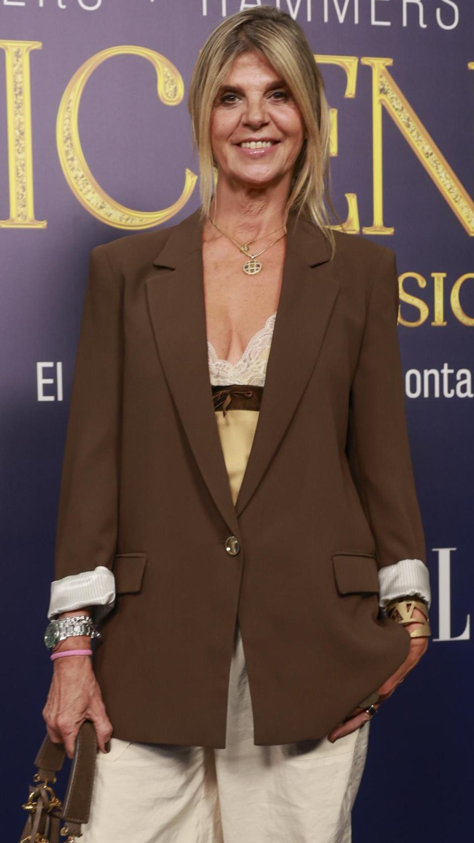 Arancha de Benito en el estreno del musical de 'Cenicienta' en Madrid.