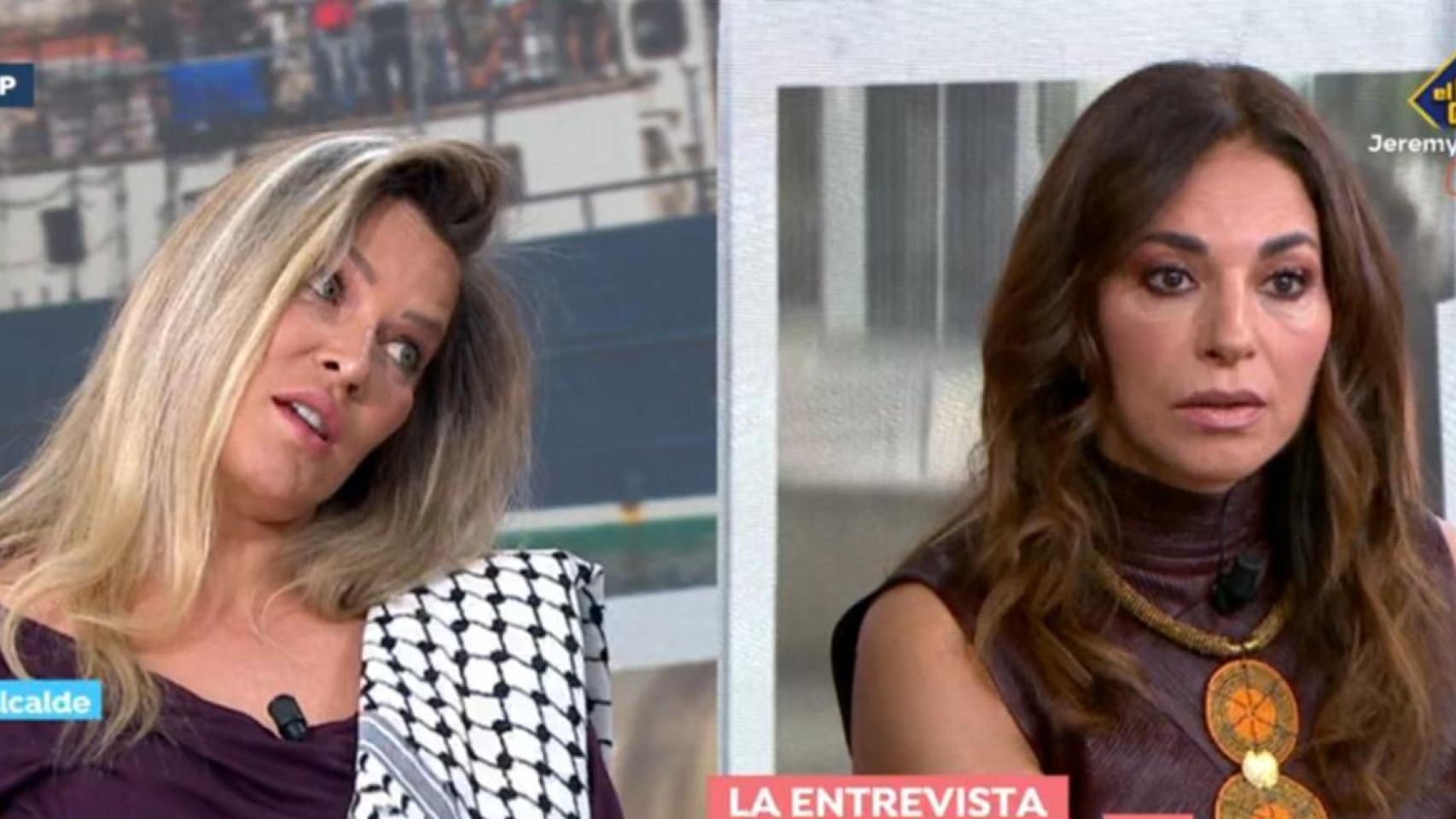 Hanan Alcalde, conocida como 'Barbie Gaza', y Mariló Montero, en 'Espejo Público'.