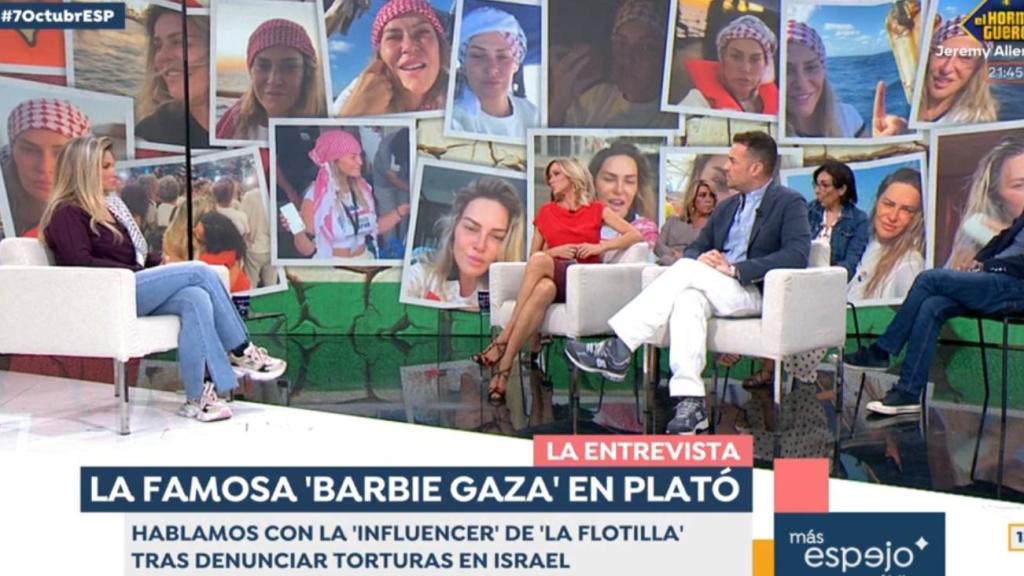 'Barbie Gaza' es entrevistada en 'Espejo Público'.
