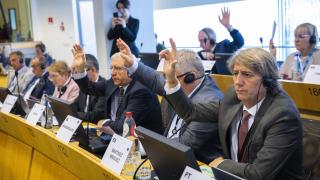 El secretario general del PSOECyL, Carlos Martínez, interviene en el Comité de las Regiones