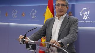 El portavoz del PSOE en el Congreso, Patxi López, este martes.