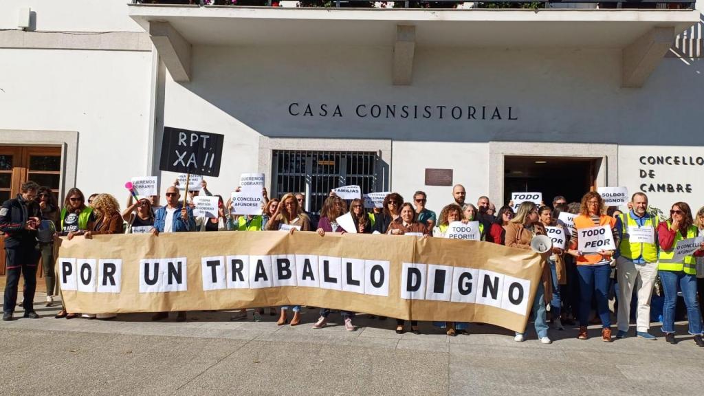 Protestas de los trabajadores de Cambre (A Coruña)