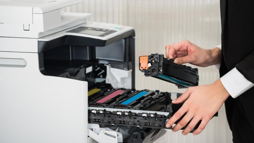 Imagen de archivo de una impresora de tóner.