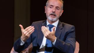 El presidente de Telefónica, Marc Murtra, en los Desayunos del Ateneo el 1 de octubre de 2025.