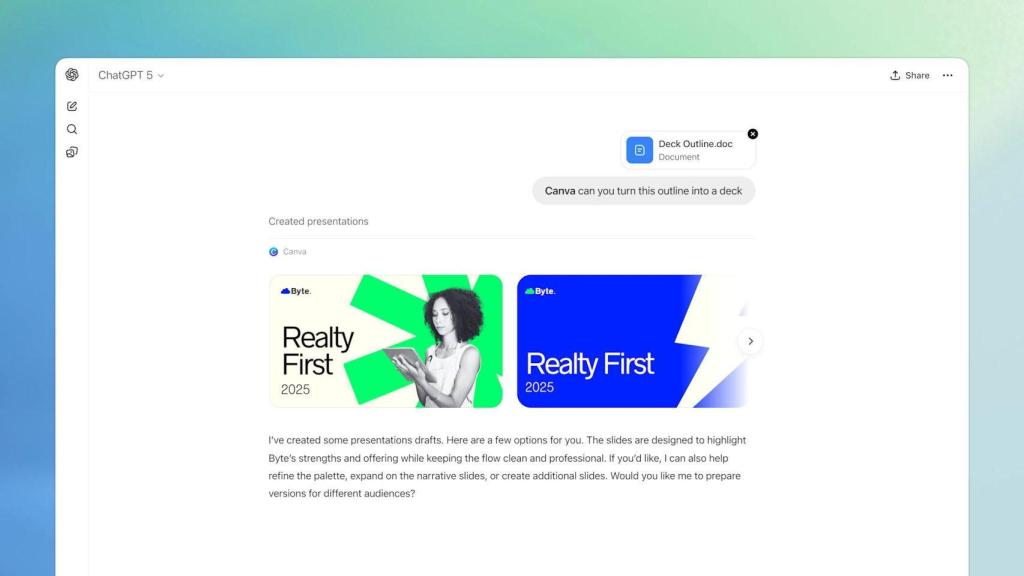 App de Canva para ChatGPT