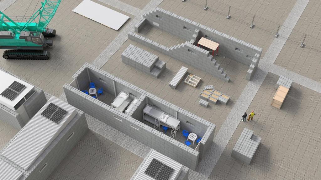 Bloques modulares de hormigón para la reconstrucción de Gaza