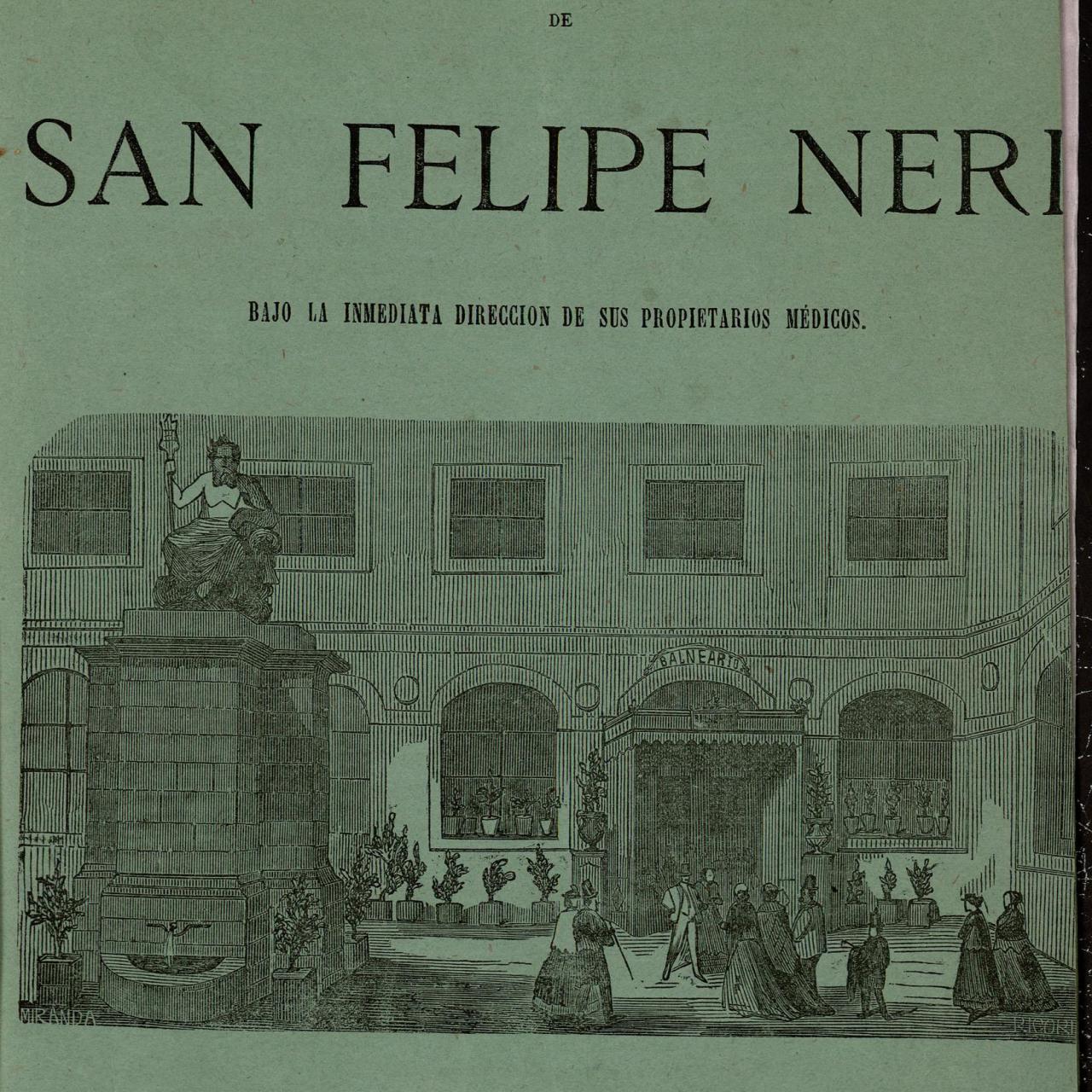 El folleto del Balneario de San Felipe Neri.