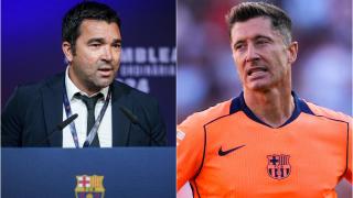 Montaje de Deco y Robert Lewandowski