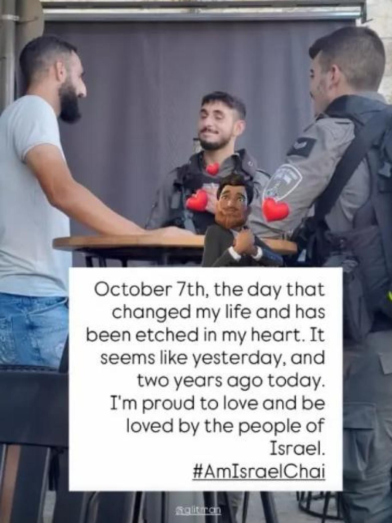 El mensaje de José Rodríguez apoyando a Israel.