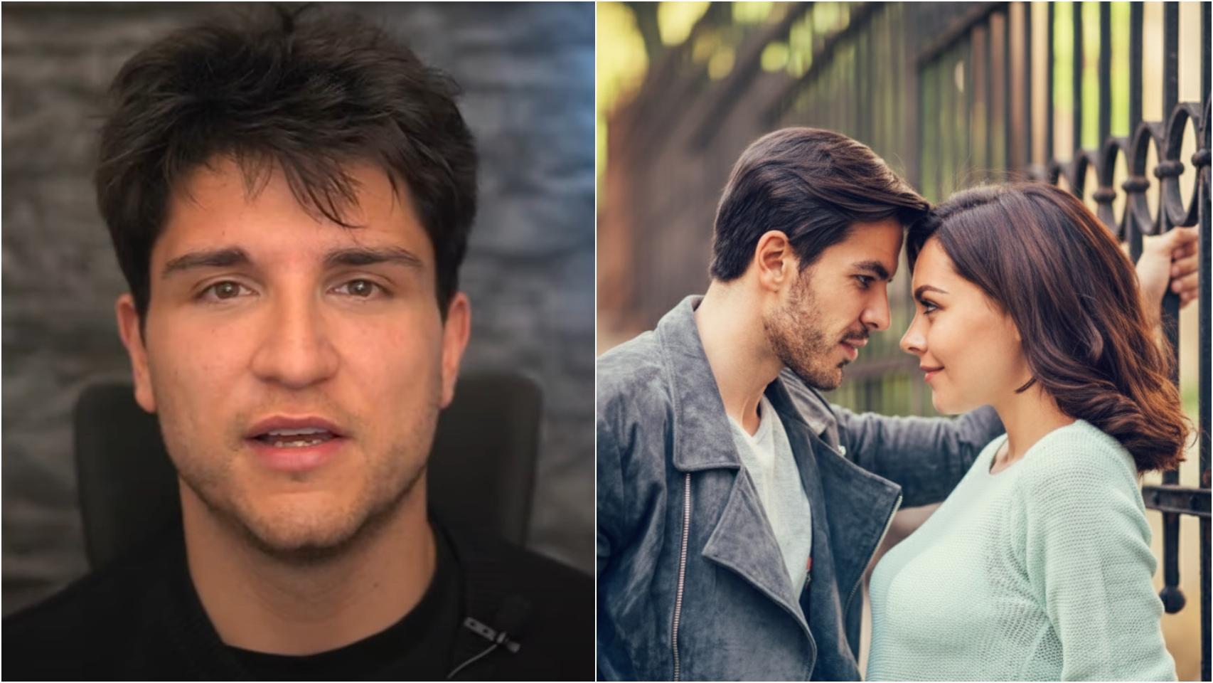 Hugo Hernández y una pareja generada por IA.