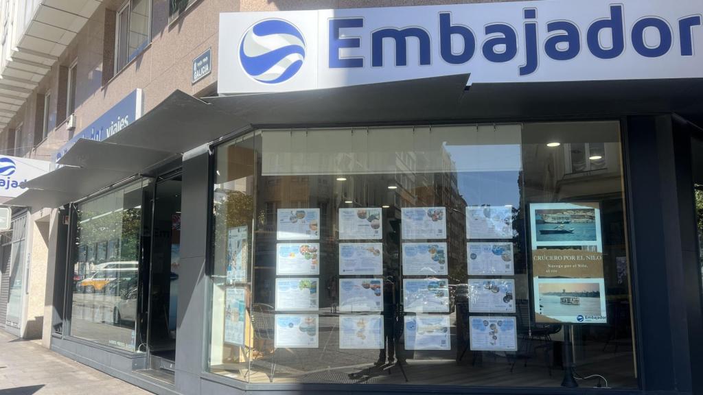 Agencia de viajes en el centro de A Coruña.