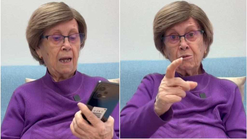 La pensionista habla sin tapujos.