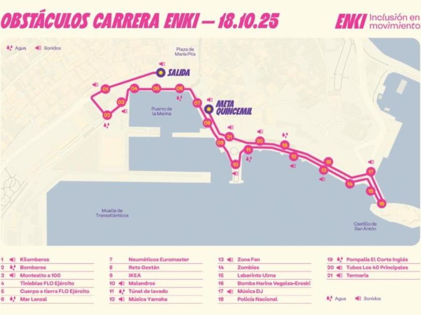 Obstáculos de la Carrera ENKI 2025.