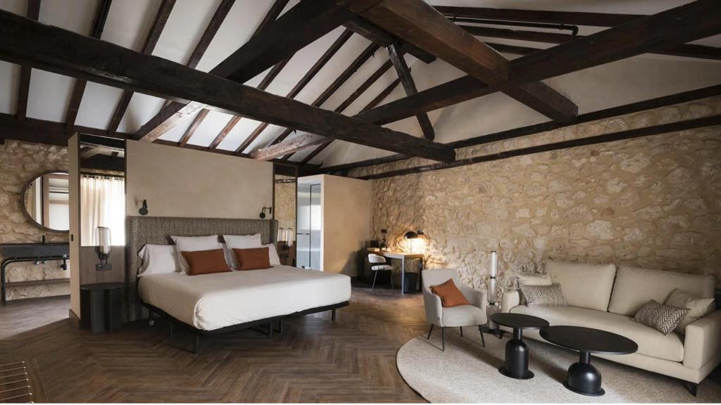 Una de las habitaciones del hotel.