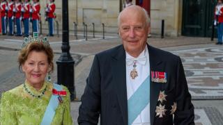 Harald y Sonia de Noruega, en una fotografía tomada en Noruega en 2023.