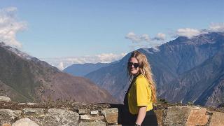 Laura en Perú cubriendo las etapas de la Ruta Inti