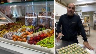 David Esteve, pastelero, elabora la mejor 'mocaorà' de Valencia. EE