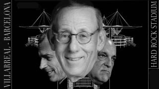 Aleksander Ceferin, Stephen M. Ross y Javier Tebas, en un fotomontaje