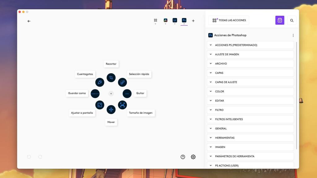 Edición de los Action Rings.