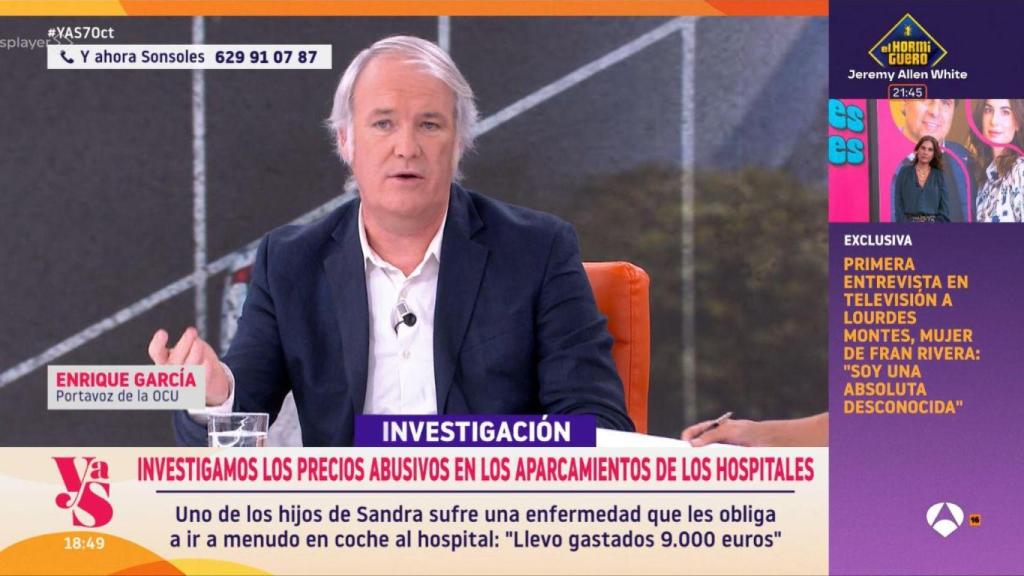 Enrique García, portavoz de la OCU