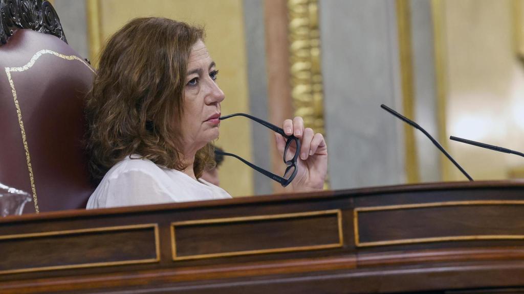 La presidenta del Congreso, Francina Armengol, este miércoles en su puesto.