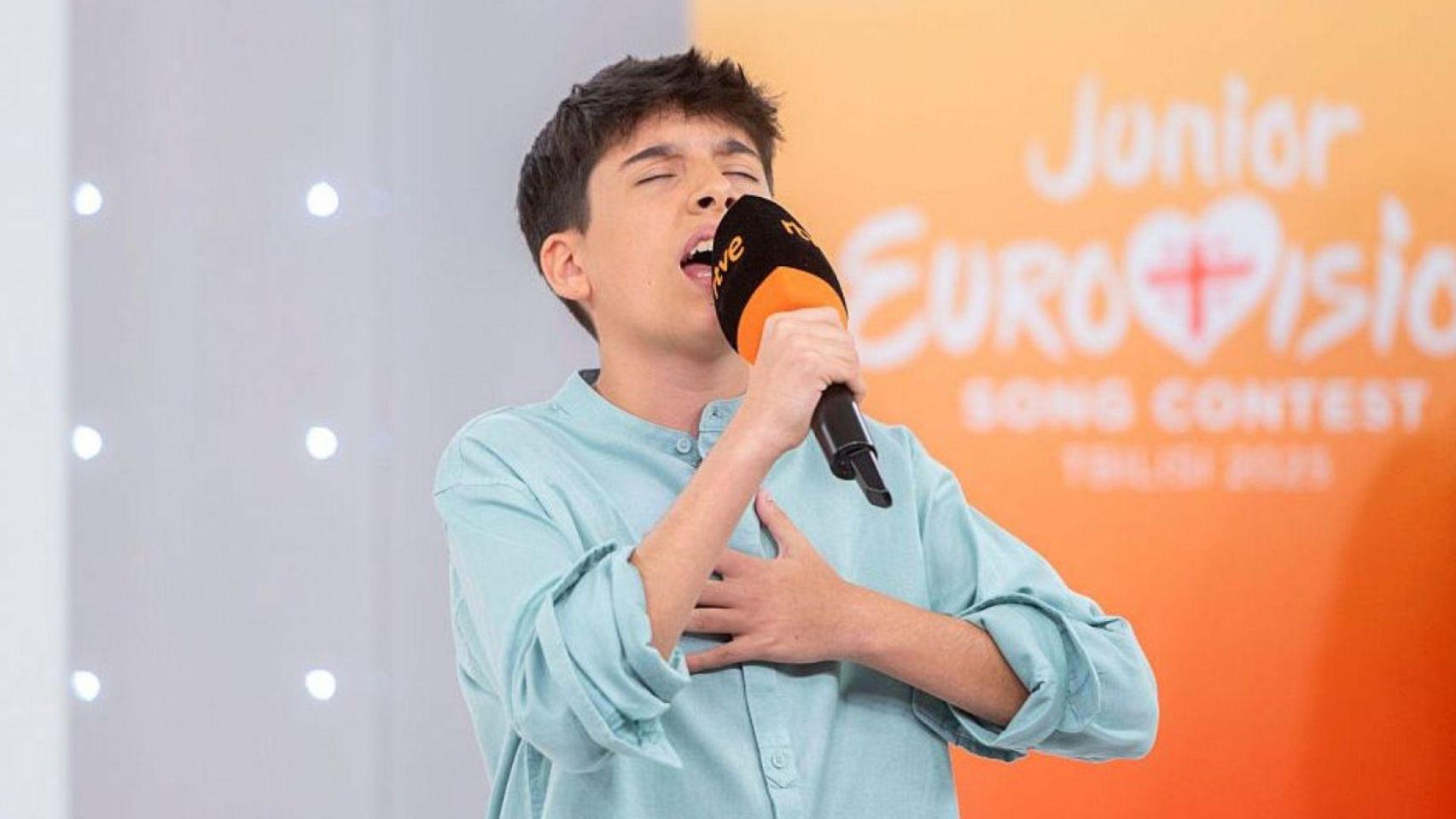 Gonzalo Pinillos en la rueda de prensa de 'Eurovisión Junior'.