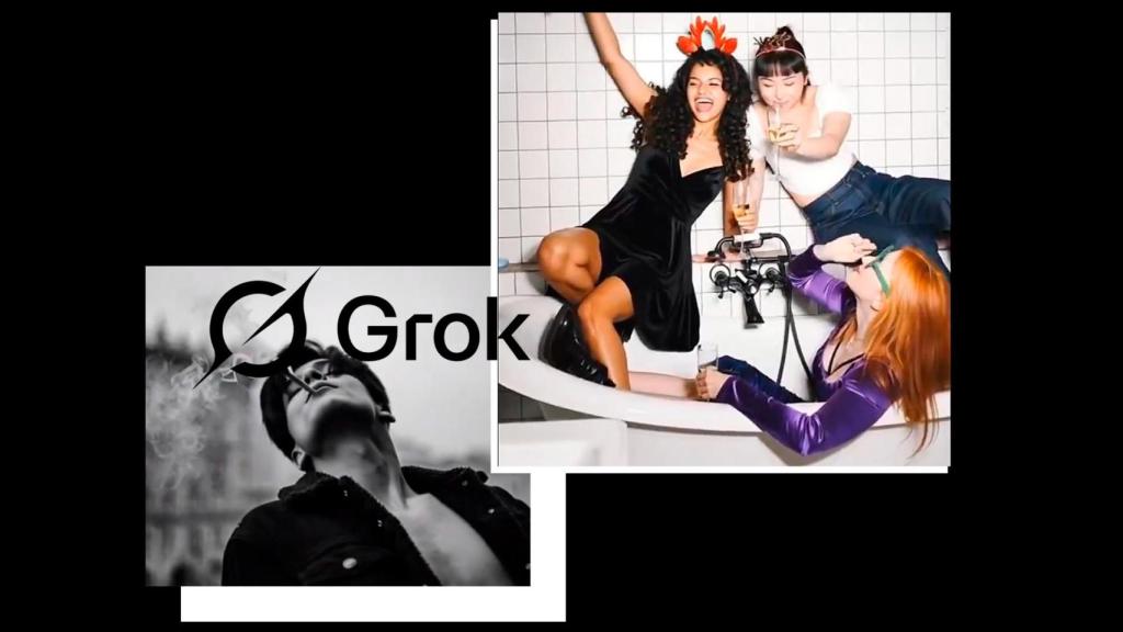 Fotomontaje inspirado en Grok