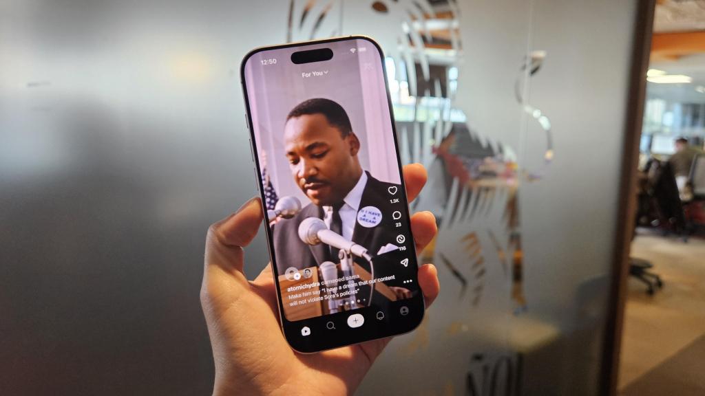 Video de Martin Luther King generado por IA en la aplicación de Sora 2