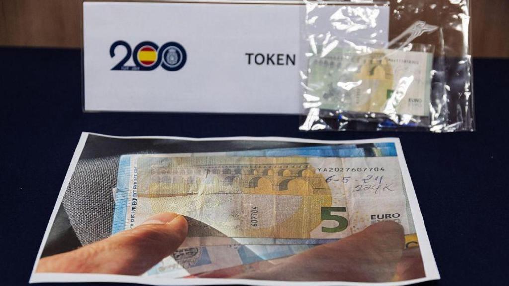 Dinero incautado por la Policía Nacional durante la desarticulación del cártel de Sinaloa en España, en el Complejo Policial de Canillas.