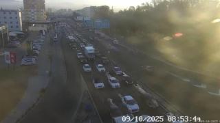 Imagen del atasco ocasionado por el accidente mortal ocurrido en la MA-21.