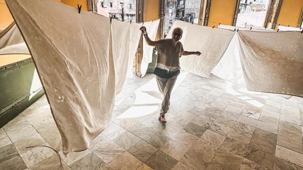 Sonia en un conocido restaurante cubano