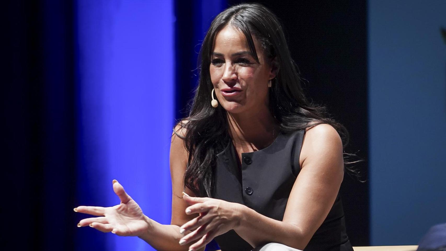 Begoña Villacís, directora ejecutiva de Spain DC, durante su intervención en la segunda jornada del III Foro Económico Español en Ceuta.