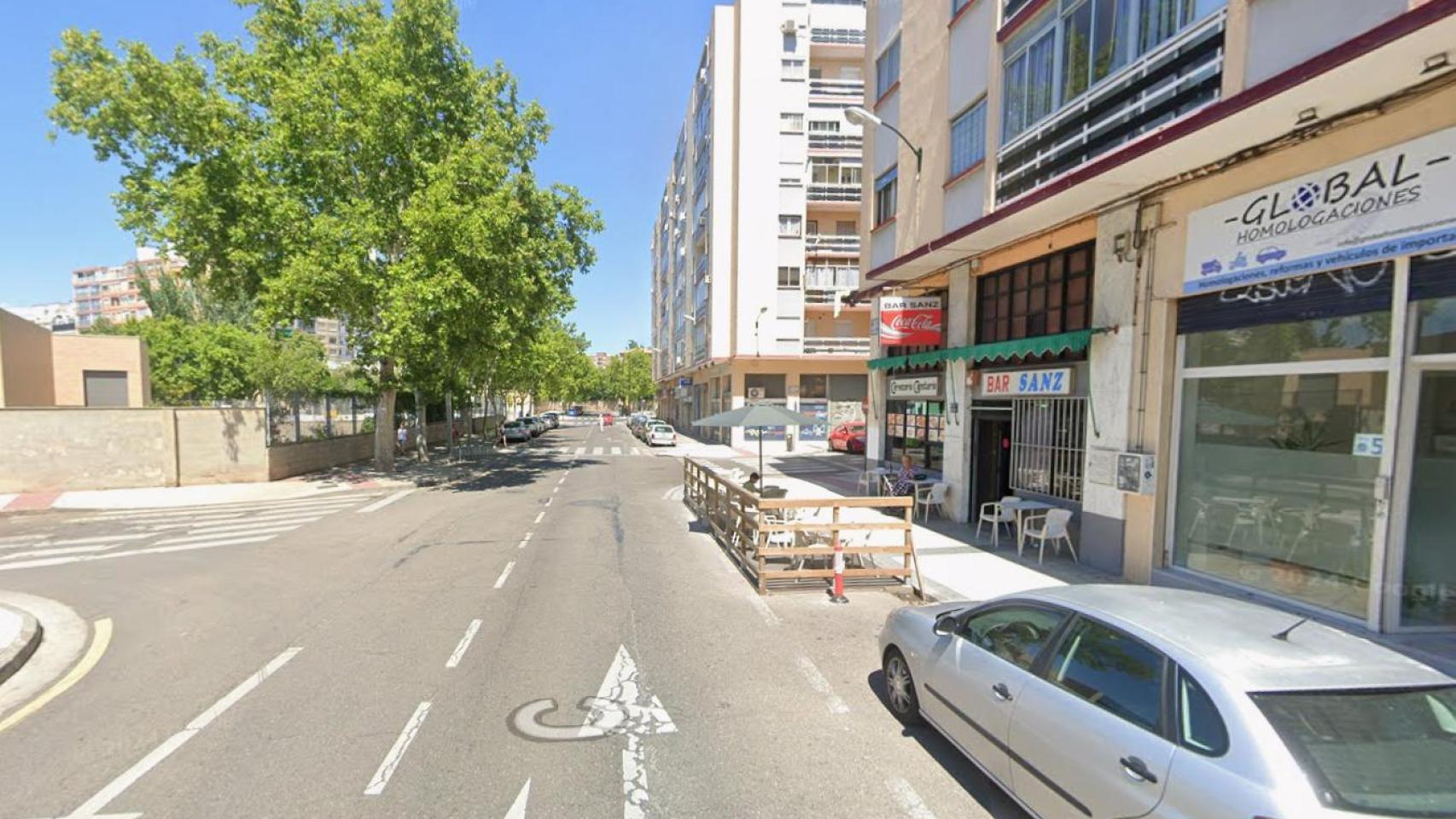 Calle Villa de Andorra donde se produjo el robo en Zaragoza